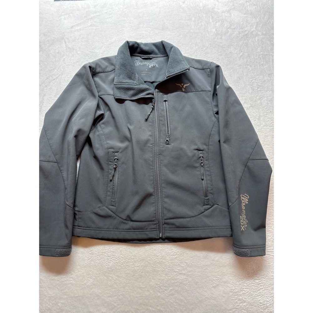 Wrangler 20X Gray  Softshell Long Live Cowboys Full Zip Jacket Mens Small‎